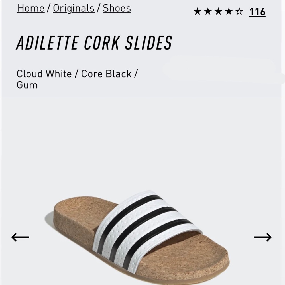Adidas Cork Slides